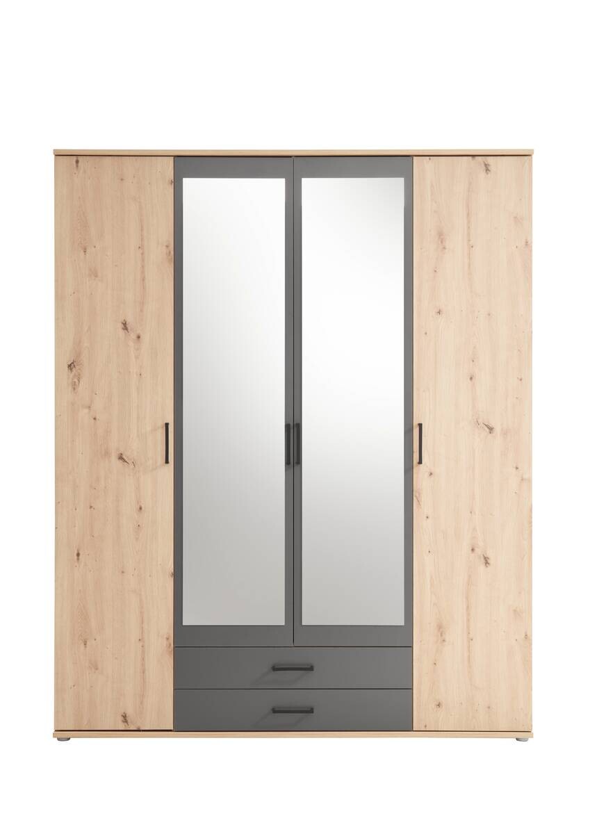 Kleiderschrank Eiche Artisan Nachbildung B/H/T: ca. 159x197x54 cm