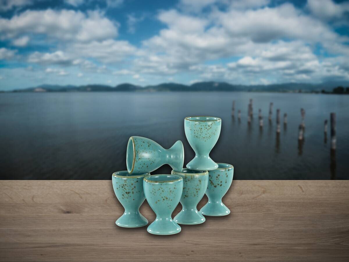 CreaTable Eierbecher NATURE COLLECTION türkis Steinzeug