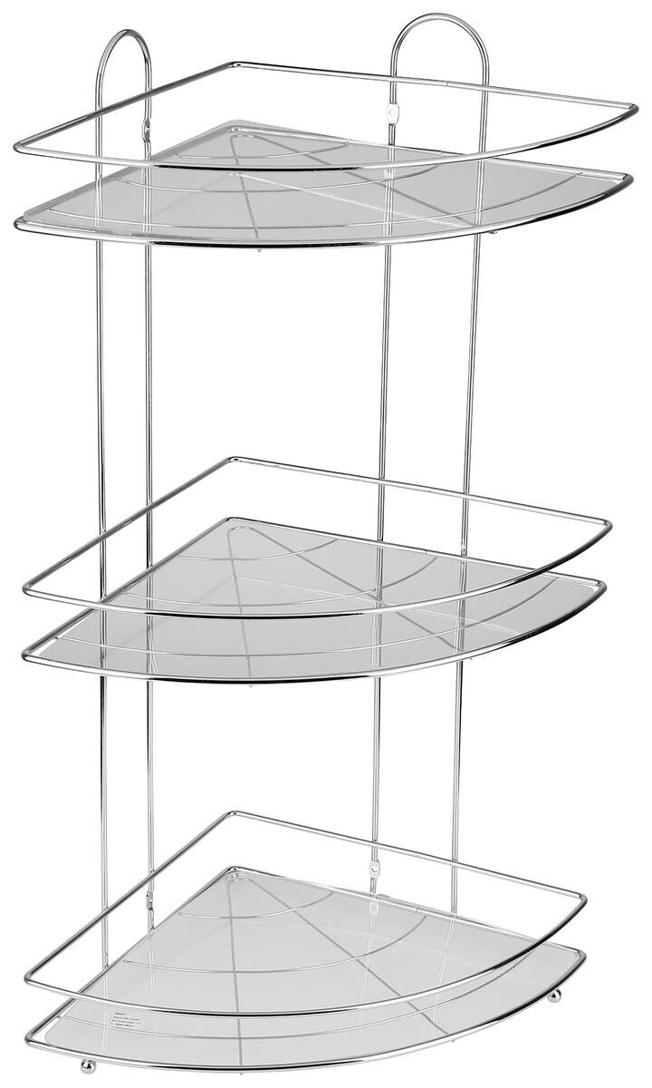 Eckregal Chrom Edelstahl B/H/T: ca. 25,5x58,5x25,5 cm