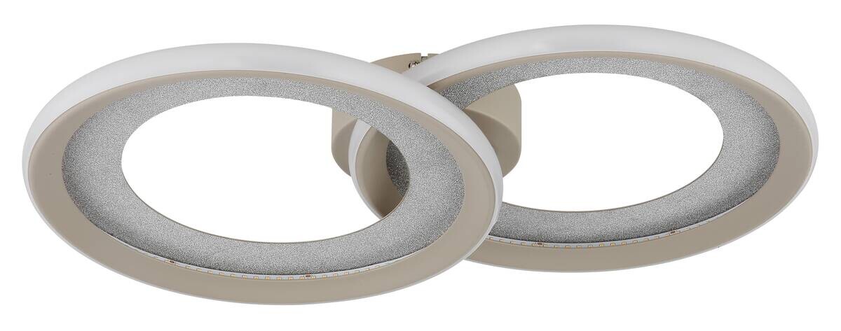GLOBO LED-Deckenleuchte sand silber Metall B/H/L: ca. 31,5x9x52,5 cm 1 Brennstellen