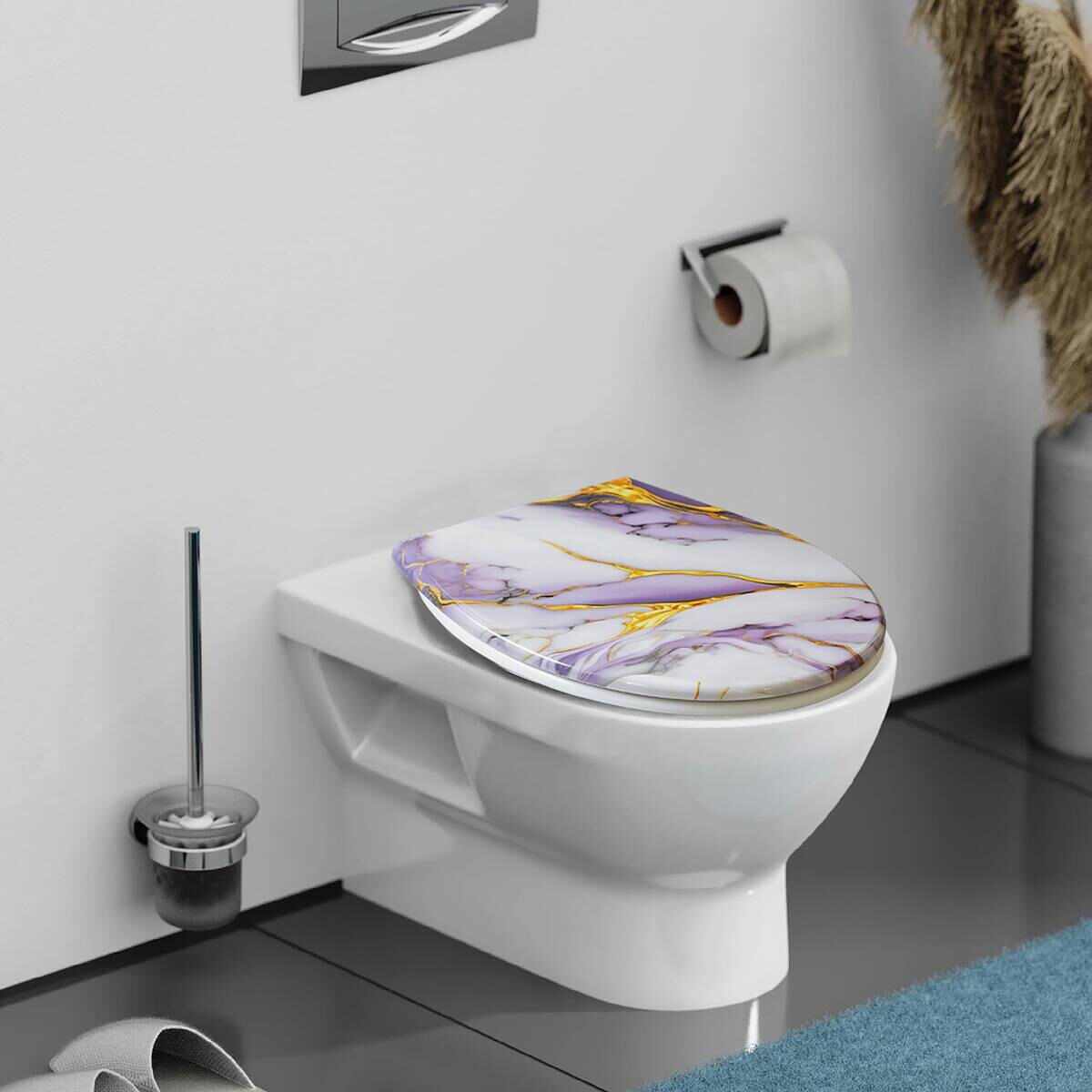POCOline WC-Sitz Marmor Duroplast