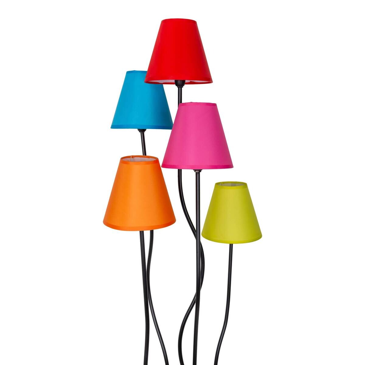 Näve Leuchten Stehlampe 2041261 multicolor Metall Textil B/H/T: ca. 36x166x40 cm 5 Brennstellen
