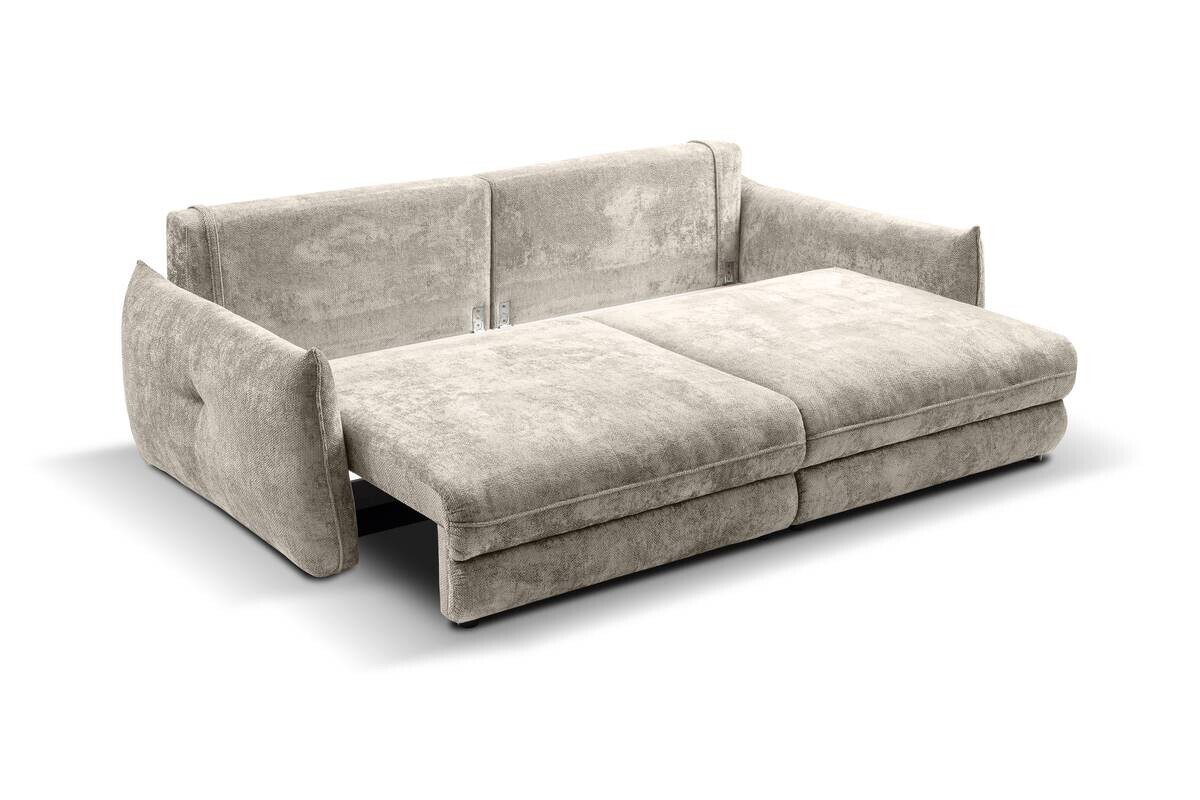 Big Sofa Delphine pearl Microfaser B/H/T: ca. 246x74x119 cm