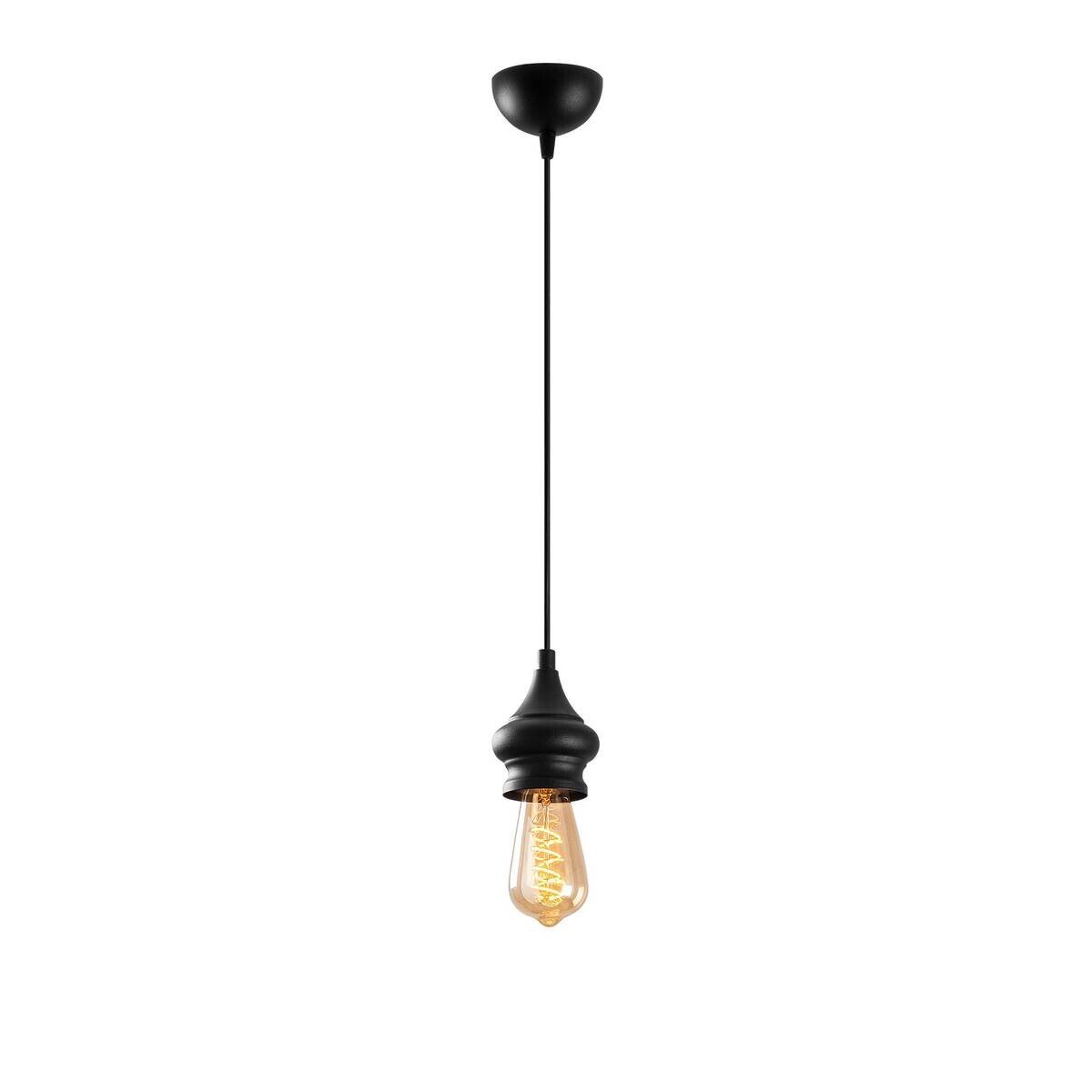 Opviq Pendelleuchte schwarz B/H/T: ca. 9x107x9 cm E27 1 Brennstellen