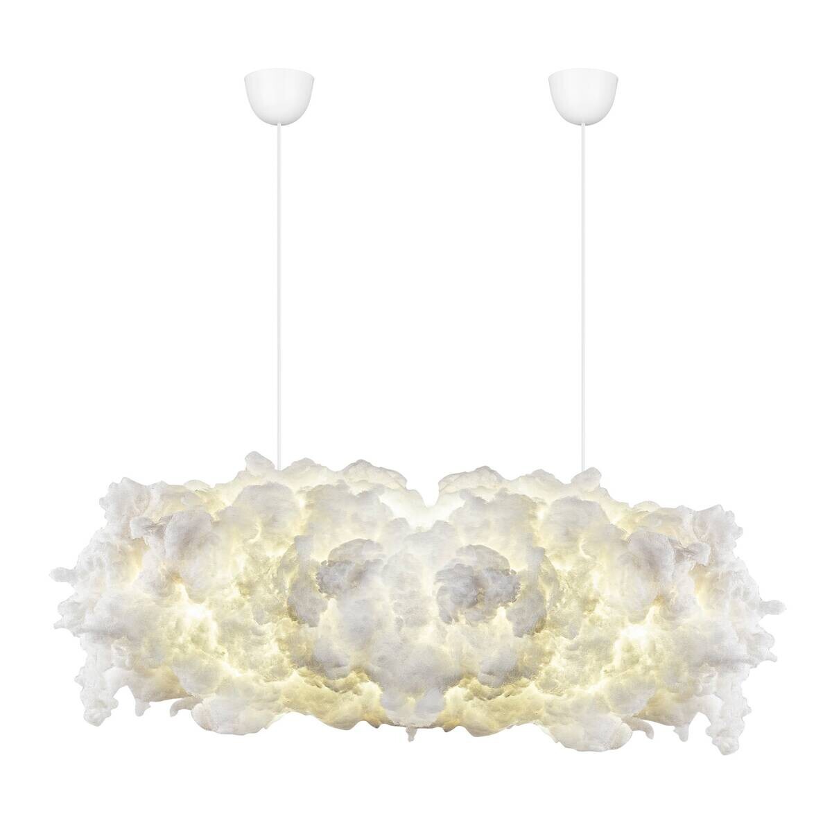 Opviq Pendelleuchte Serene weiß B/H/T/L: ca. 90x80x45x90 cm E27 1 Brennstellen