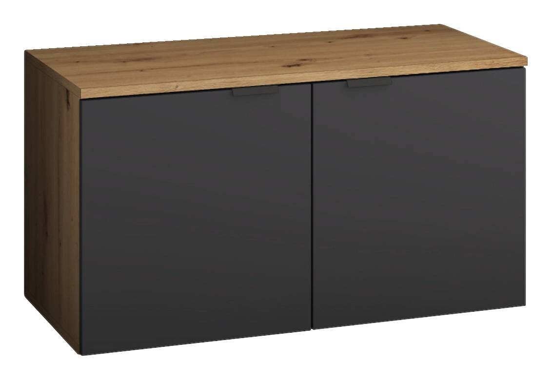 Sitzbank Lagos Eiche Artisan Nachbildung anthrazit B/H/T: ca. 80x45x38 cm