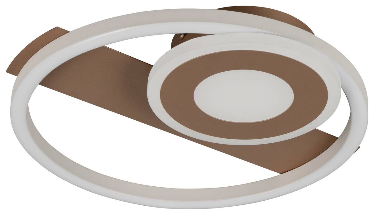 Reality LED-Deckenleuchte kaffee grau Metall B/H/D: ca. 32x5x30,5 cm