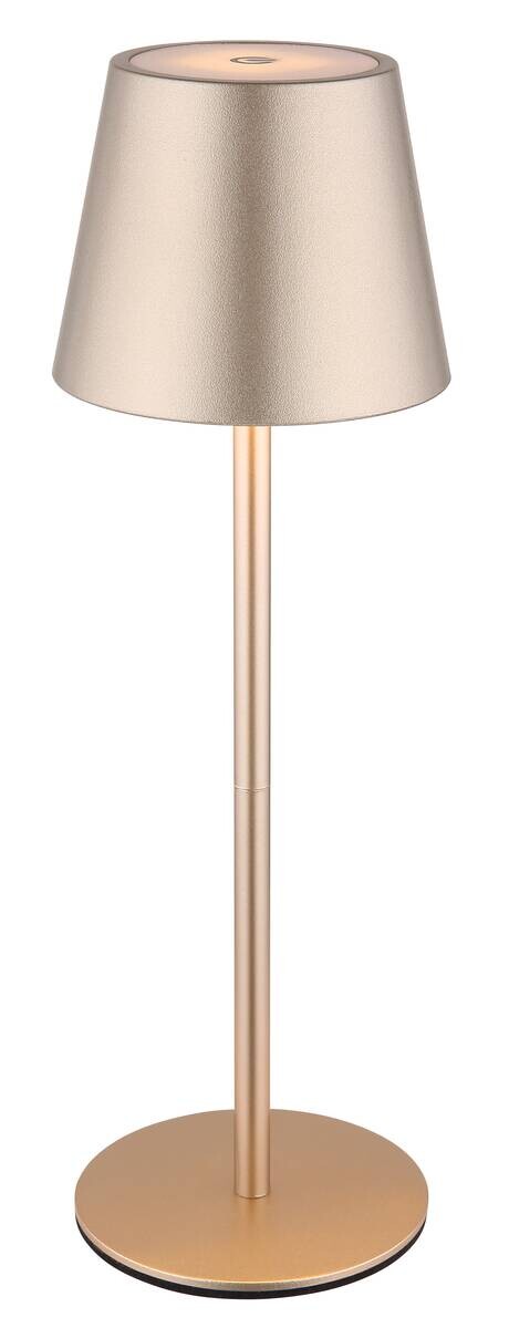 GLOBO LED-Tischleuchte Vannie champagner Metall Kunststoff H/D: ca. 36x11,5 cm