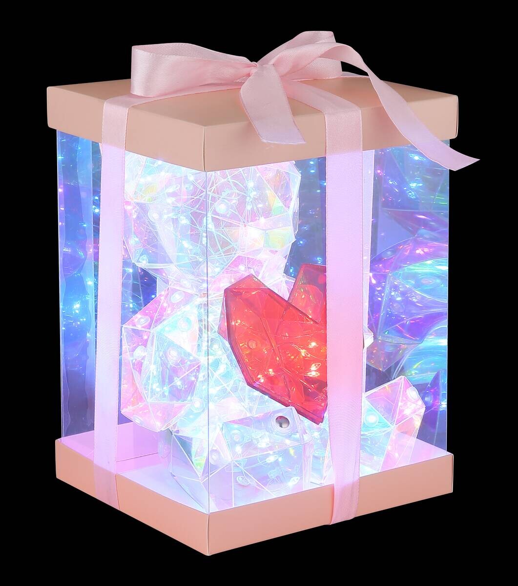 Globo LED-Dekoleuchte transparent B/H/L: ca. 13x17x14 cm