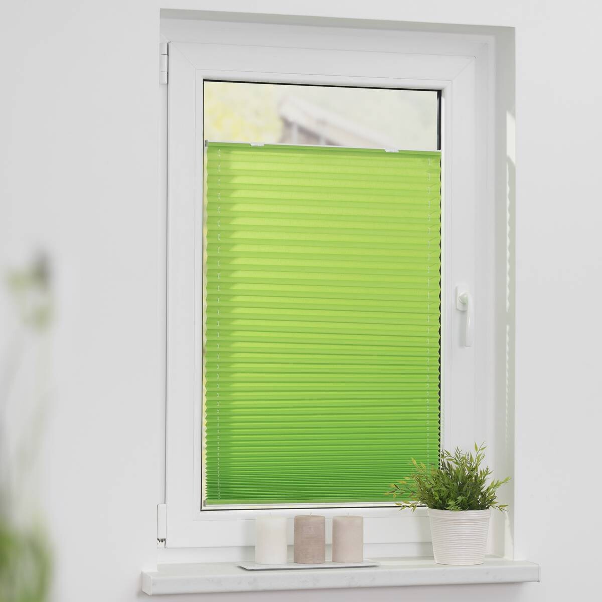 LICHTBLICK Spannplissee grün B/L: ca. 80x130 cm