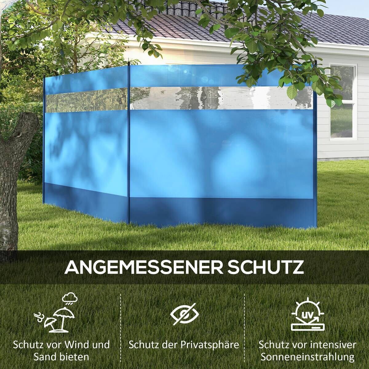 Outsunny Windschutz B/H/L: ca. 1x140x440 cm