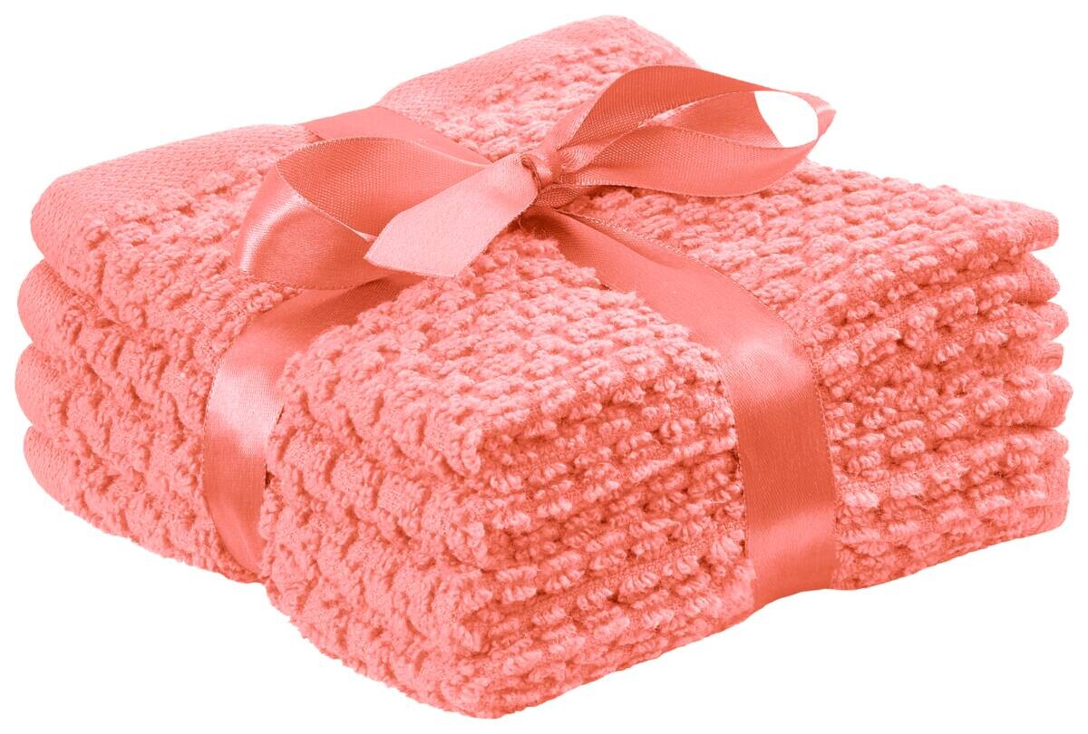 POCOline Seiftuch Popcorn apricot 100% Baumwolle B/L: ca. 30x30 cm