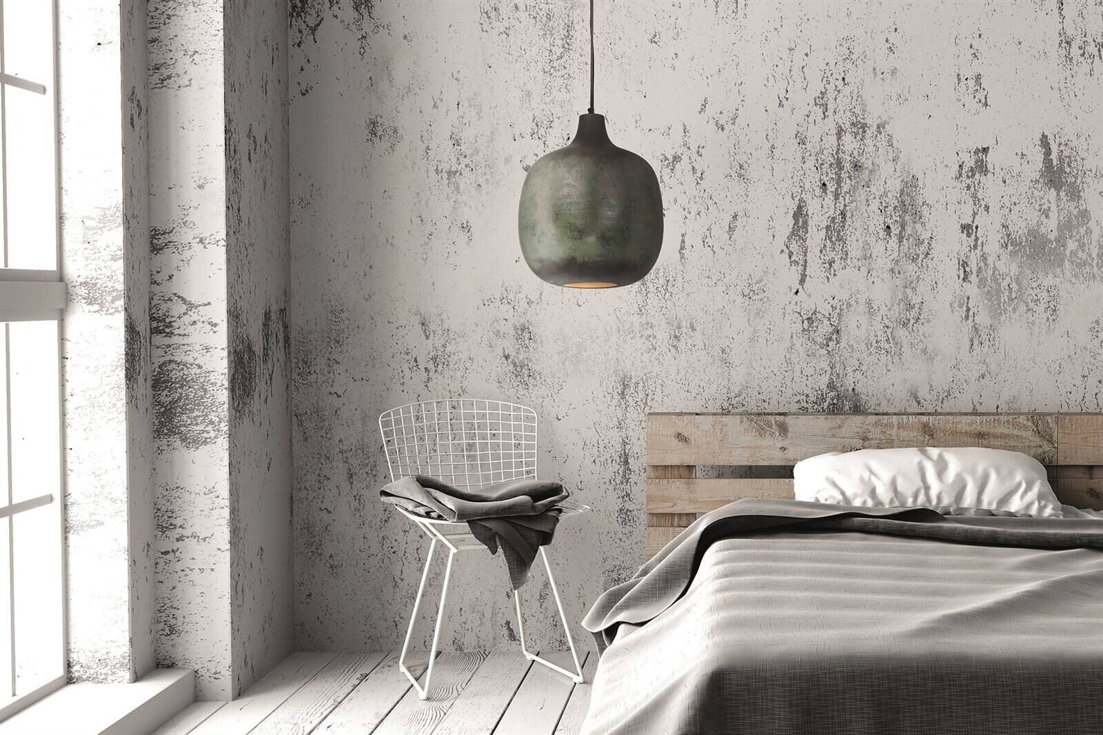 Kayoom Pendelleuchte bronze Eisen B/H/L: ca. 38x38x34 cm E27 1 Brennstellen