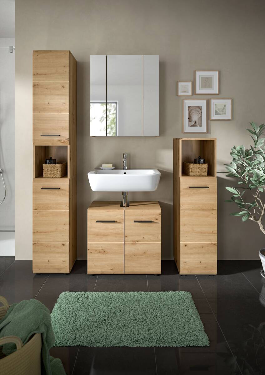 Badezimmer-Set Ice Artisan Oak Nachbildung B/H/T: ca. 150x185x30 cm