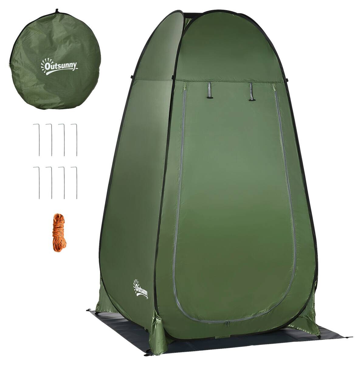 Outsunny Camping-Zubehör dunkelgrün Polypropylen B/H/L: ca. 124x126x189 cm