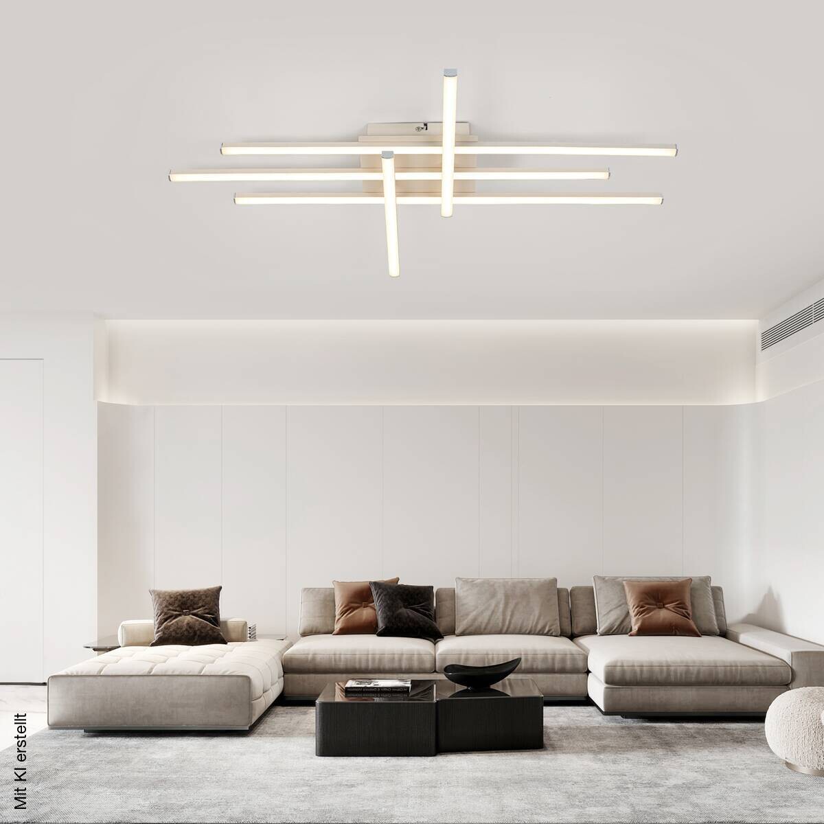 Nolo LED-Deckenleuchte sand Metall