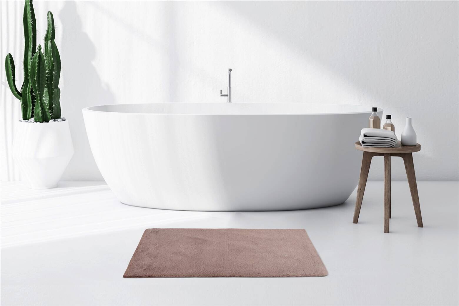 Kayoom Kurzflorteppich Badematte Rabbit Light 525 rosa B/H/L: ca. 65x2,4x100 cm