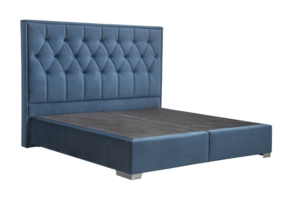 Boxspringbett Lydia blau Liegefläche B/L: ca. 200x200 cm