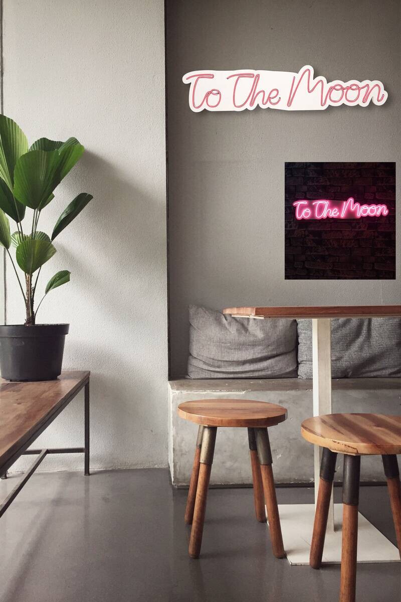 Opviq LED-Wandleuchte rosa PVC B/H/T/L: ca. 72x16x2x72 cm