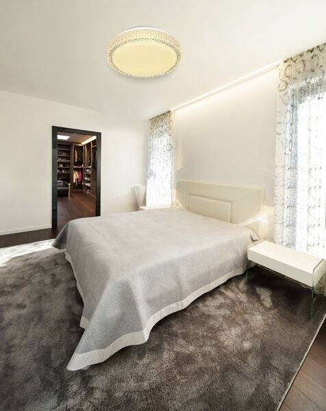 GLOBO Deckenleuchte Ovi weiß Opal klar Metall Acryl H/D: ca. 8x26 cm