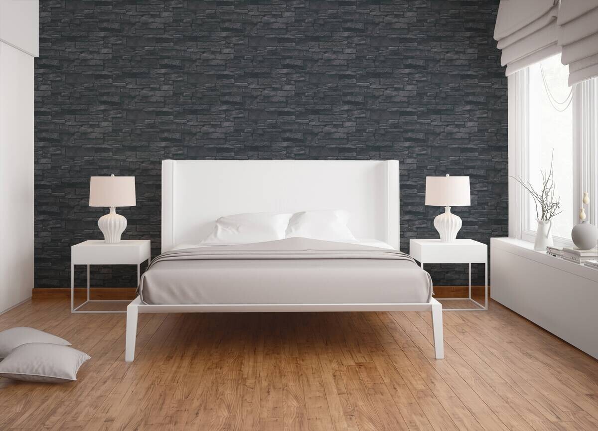 A.S.Creation Vliestapete anthrazit B/H/D: ca. 53x1005x8,5 cm