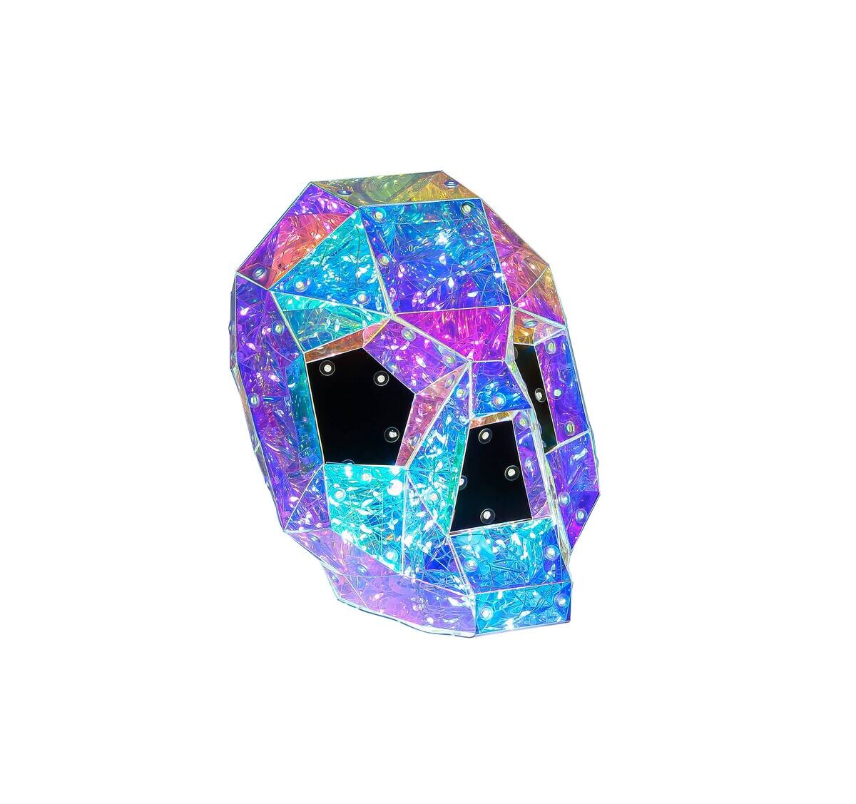 Nolo Tischleuchte Totenkopf transparent B/H/L: ca. 17x17x23 cm