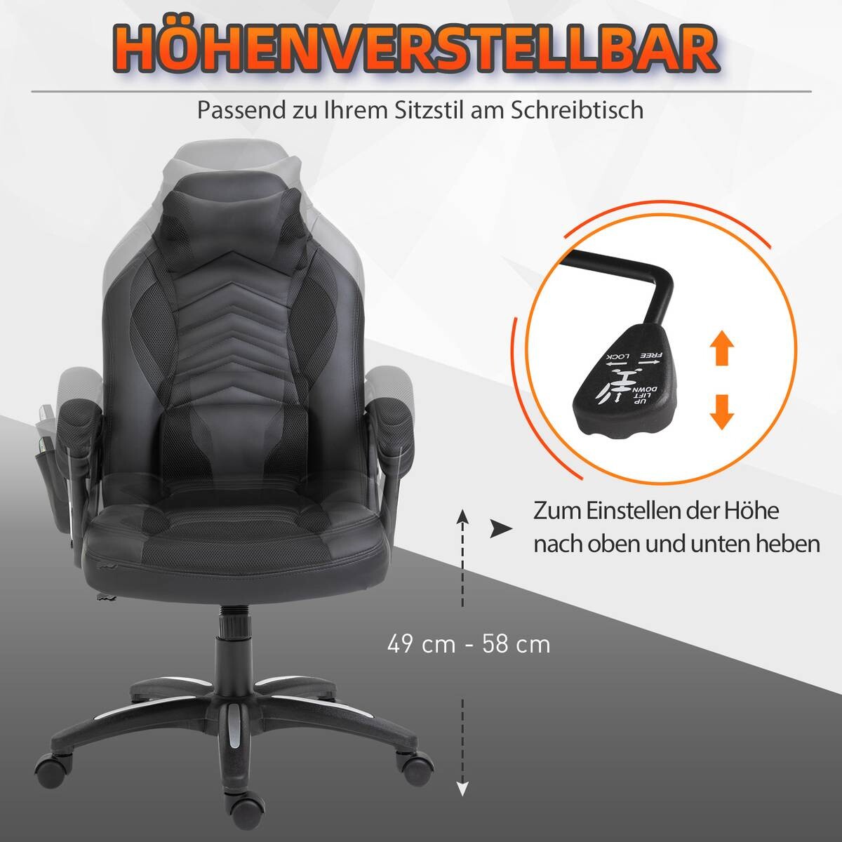 Drehstuhl 921-019BK schwarz