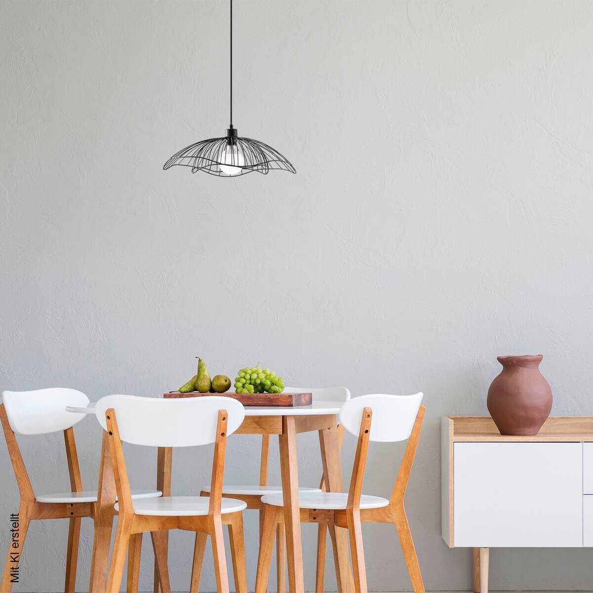 Opviq Pendelleuchte Farac-6380 schwarz B/H/T/L/D: ca. 50x111x50x50x50 cm E27 1 Brennstellen