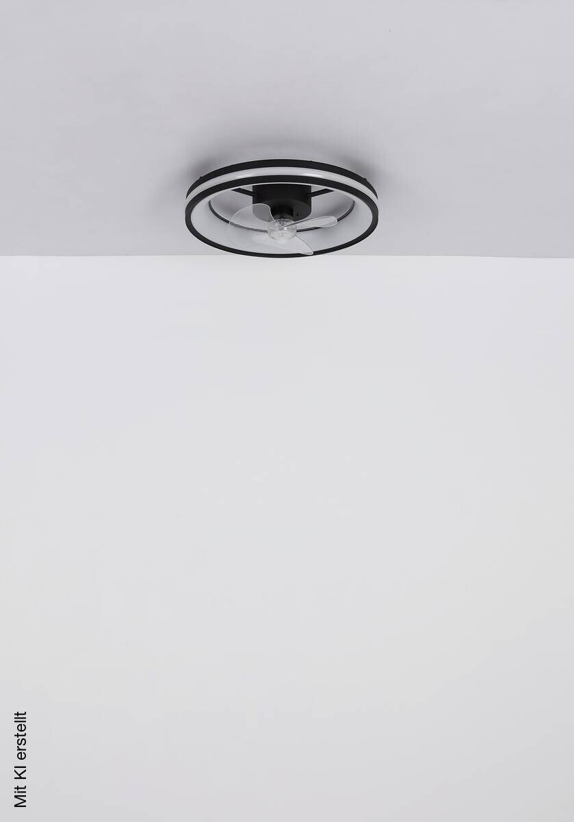 GLOBO LED-Deckenventilator Opal transparent schwarz H/D: ca. 15x49,5 cm max. 30 W