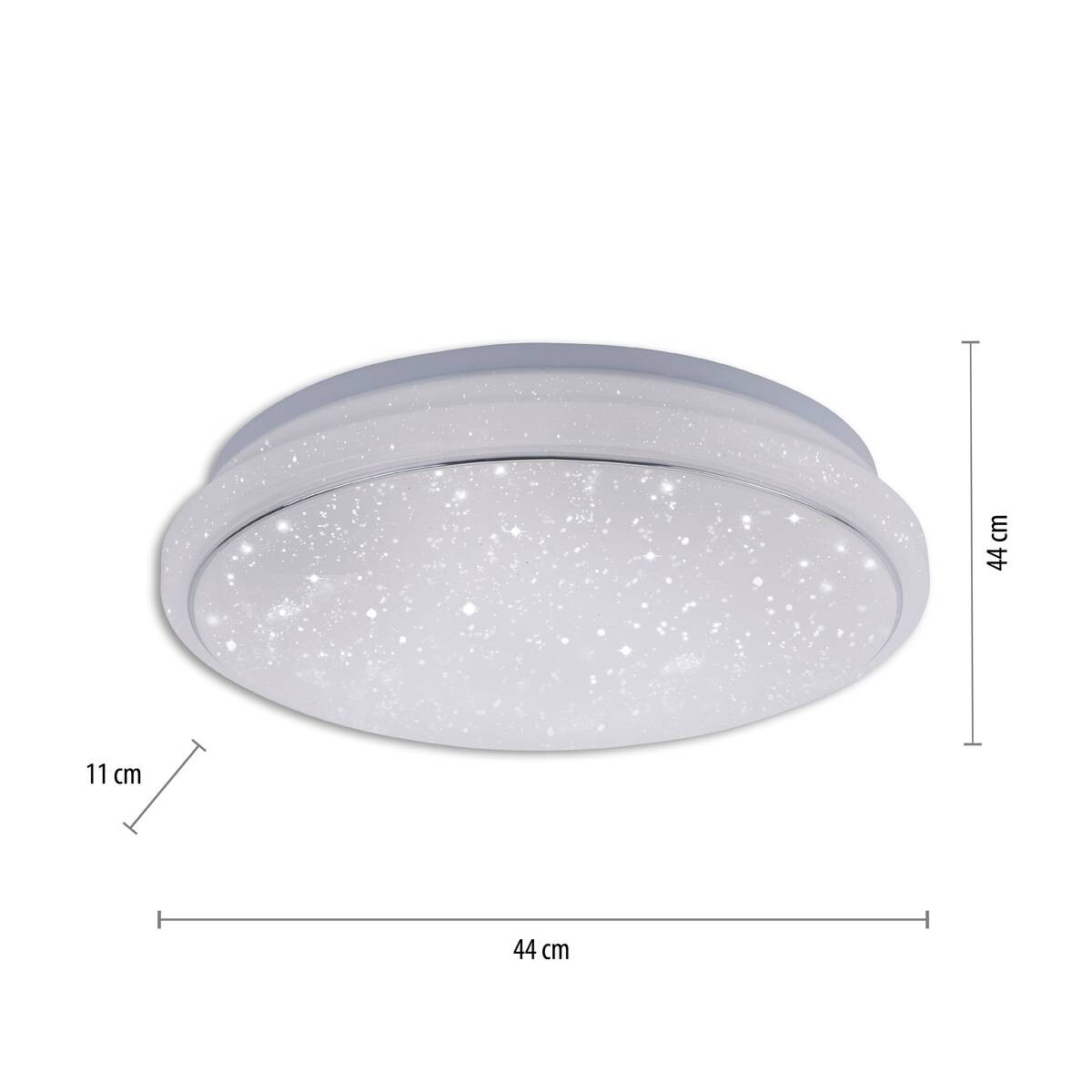 Just Light Smarte LED-Deckenleuchte JUPI 14743-16 weiß Kunststoff H/D: ca. 11x44 cm 1 Brennstellen