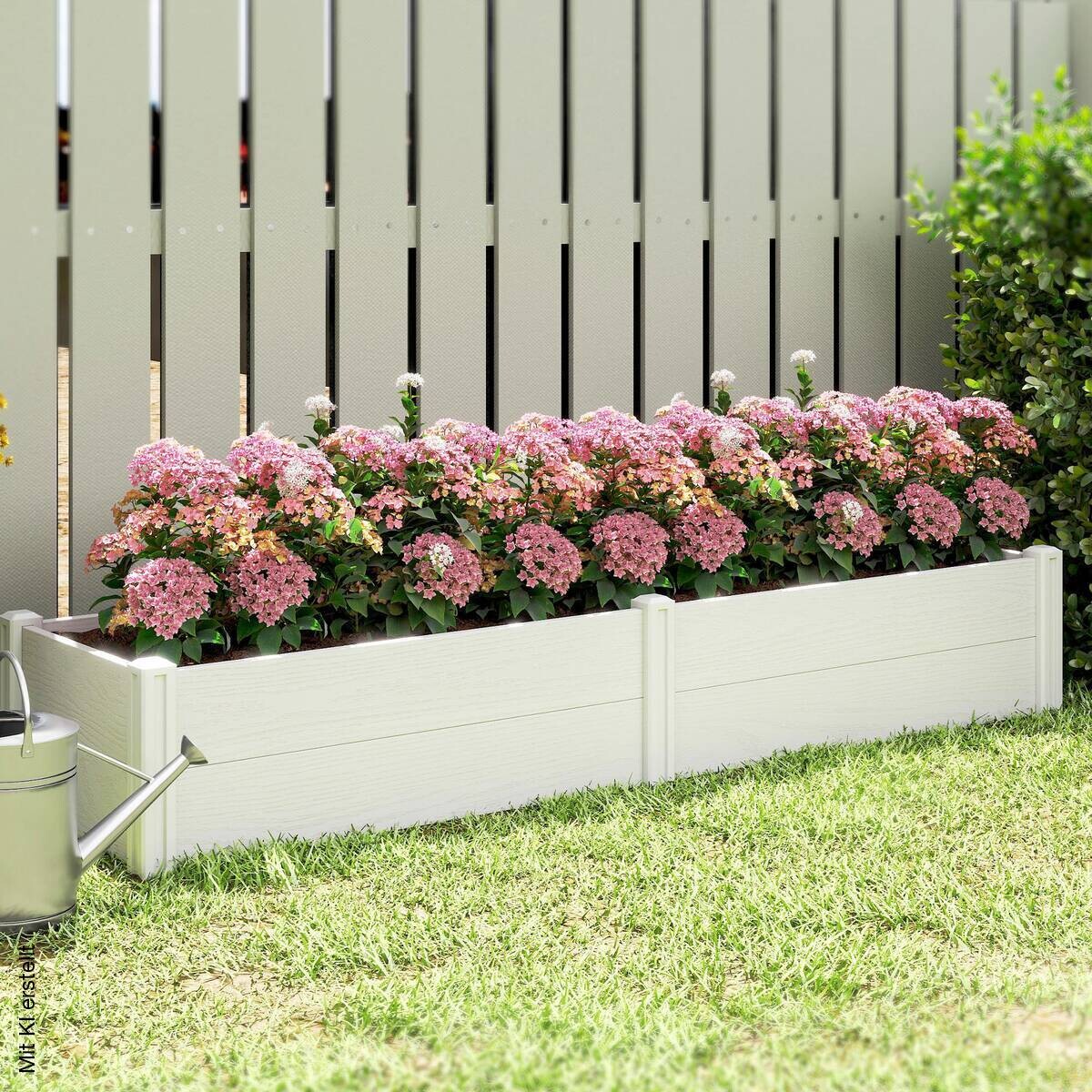 Outsunny Hochbeet weiß Kunststoff B/H/T/L: ca. 54x33x54x197 cm