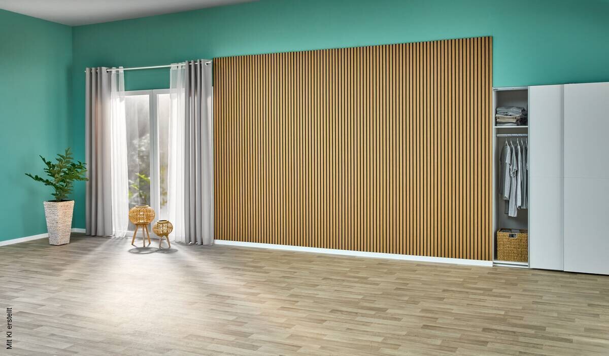 Wand- und Akustikpaneel braun L/B/H: ca. 244x60x1 cm pro Stück