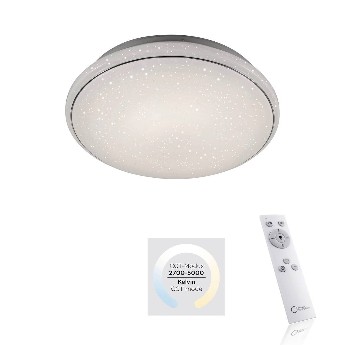 Just Light Deckenleuchte 14364-16 weiß Metall Kunststoff H/D: ca. 10x44 cm