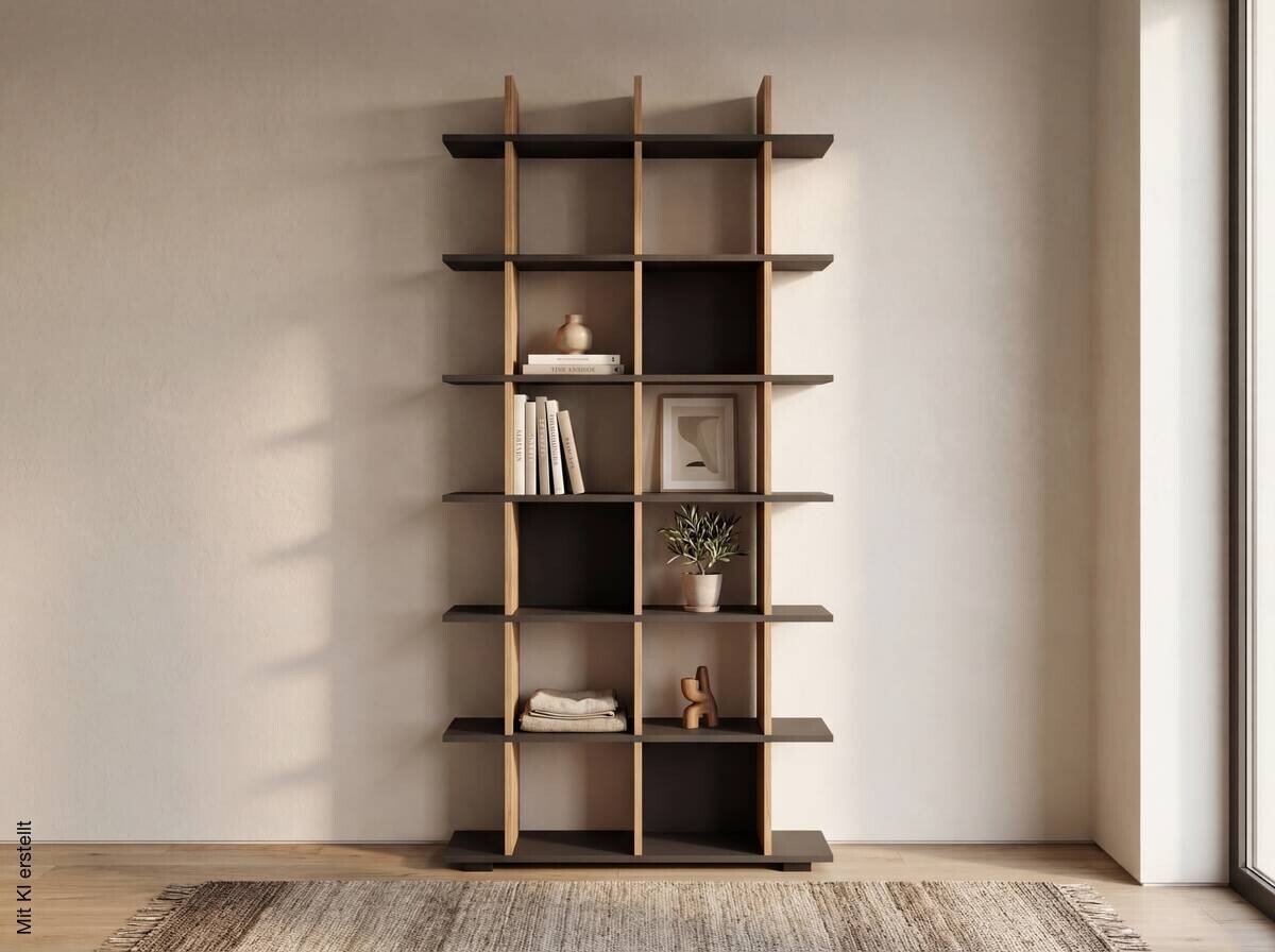 Regal Navas 20A Eiche Artisan Nachbildung anthrazit B/H/T: ca. 80x173x25 cm