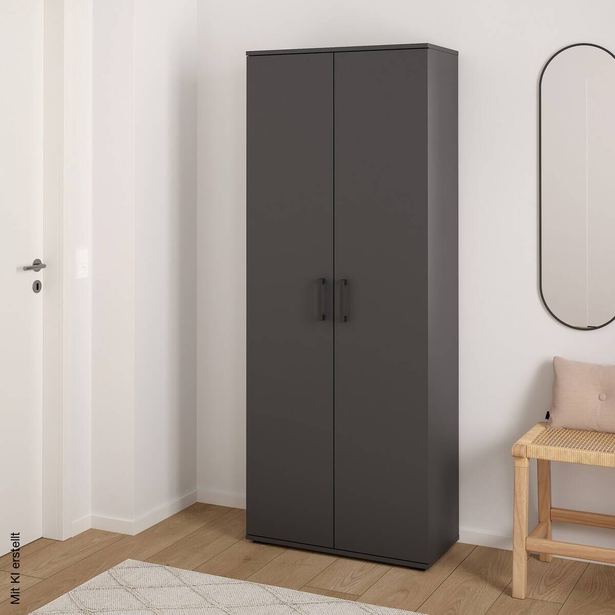 Mehrzweckschrank Mara anthrazit matt B/H/T: ca. 70x179x33,5 cm