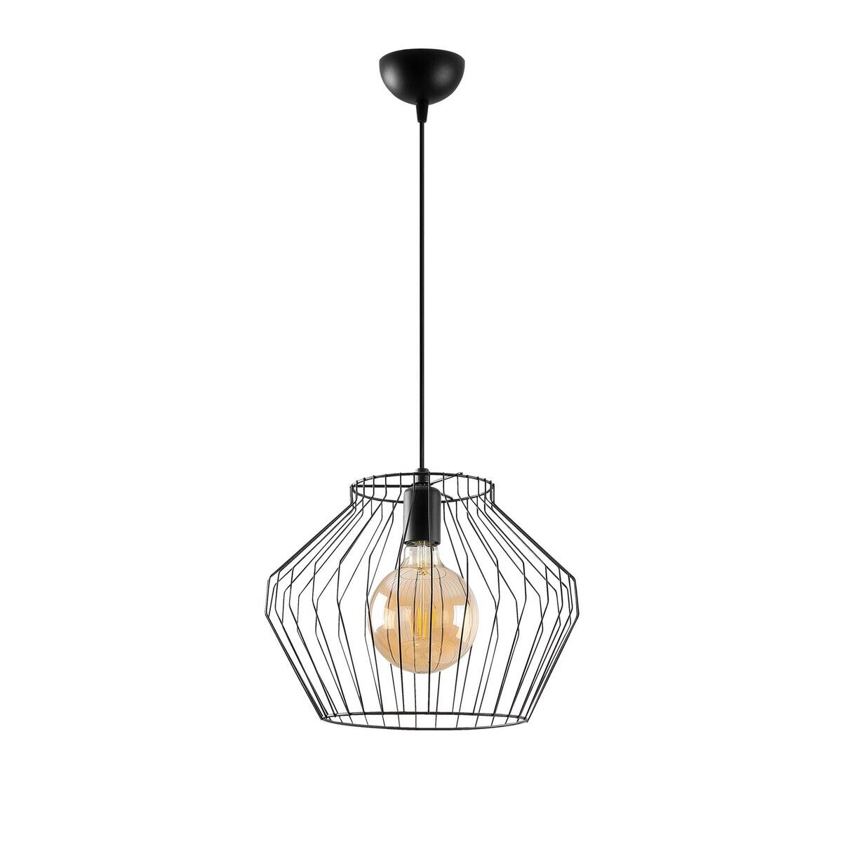 Opviq Pendelleuchte schwarz B/H/T: ca. 35x126x35 cm E27 1 Brennstellen