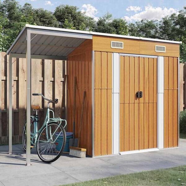 vidaXL Gartenhaus braun B/H/T: ca. 277x181x110,5 cm