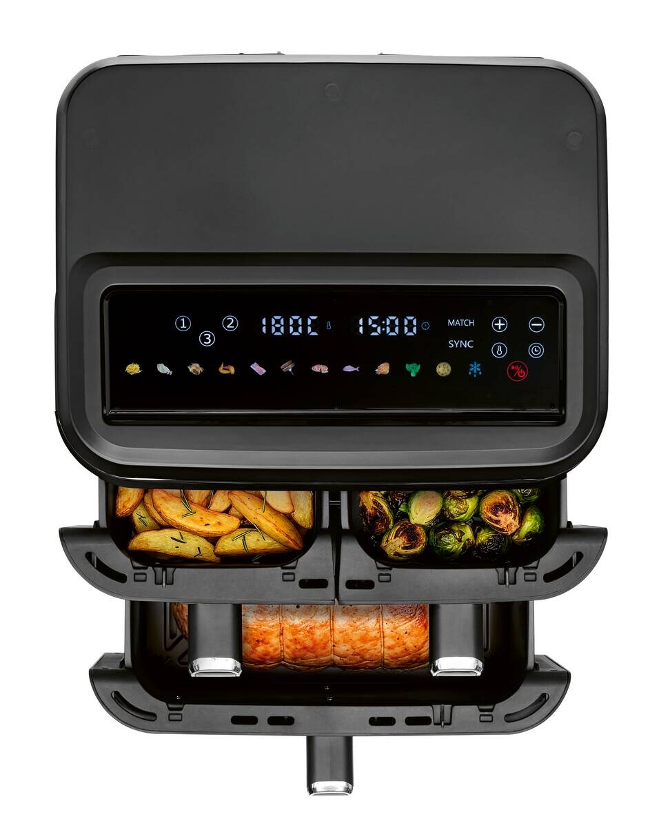 GOURMETmaxx Heißluftfritteuse 19712 schwarz Metall B/H/L: ca. 37,55x43x37,75 cm ca. 17 l