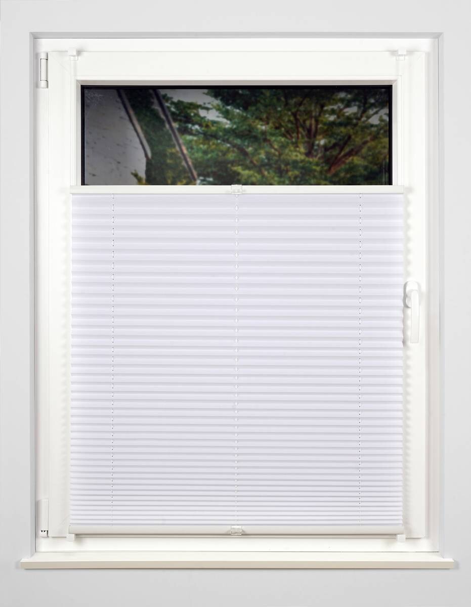 Hochwertiges Klemmplissee weiß B/L: ca. 50x130 cm