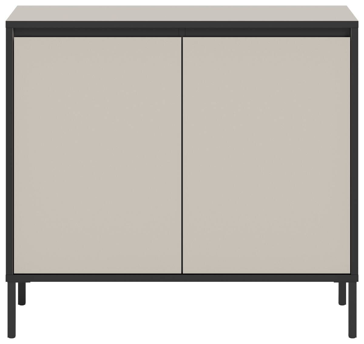 Kommode Tron Kaschmirgrau Nachbildung schwarz B/H/T: ca. 92x83x38 cm