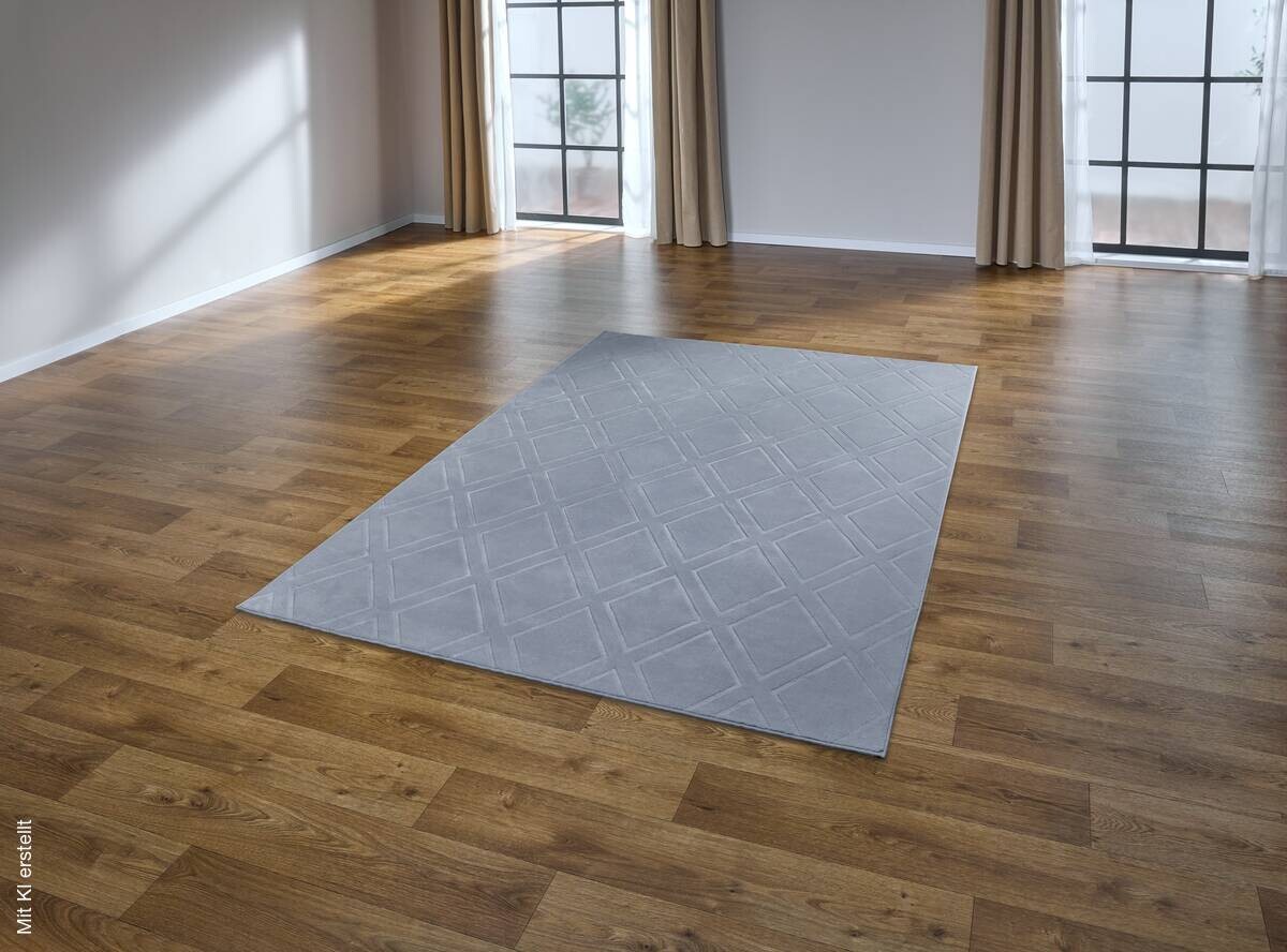 Teppich Monaco silber B/L: ca. 160x230 cm