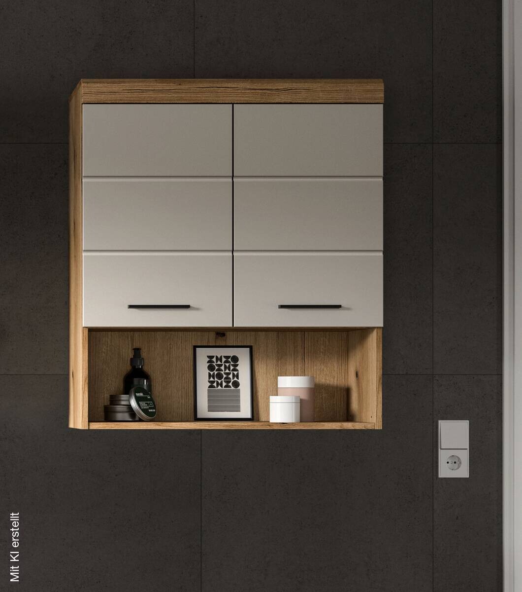 Badhängeschrank Scout Evoke Oak Nachbildung Kaschmirgrau Nachbildung B/H/T: ca. 74x79x24 cm