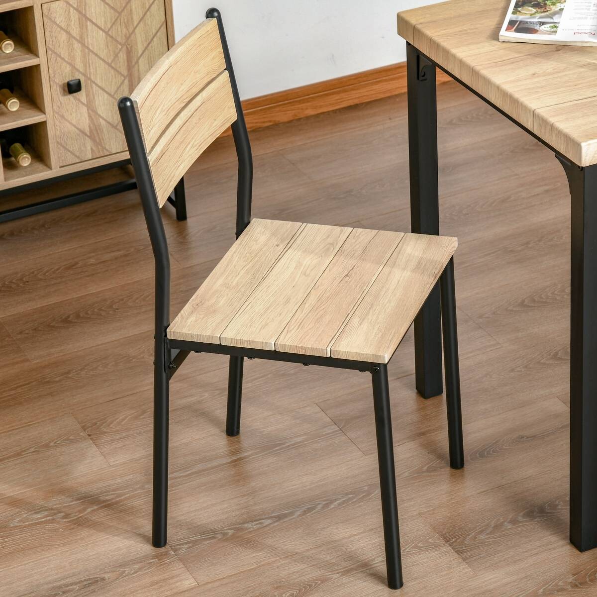 Essgruppe 835-090 natur schwarz B/H/T: ca. 70x76x70 cm