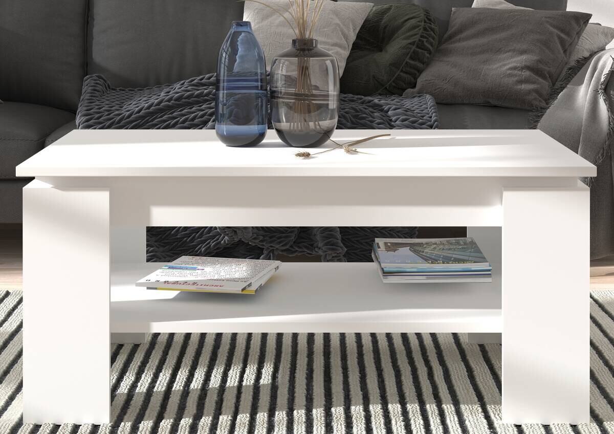 xonox.home Couchtisch Titan weiß B/H/T: ca. 100x45x60 cm