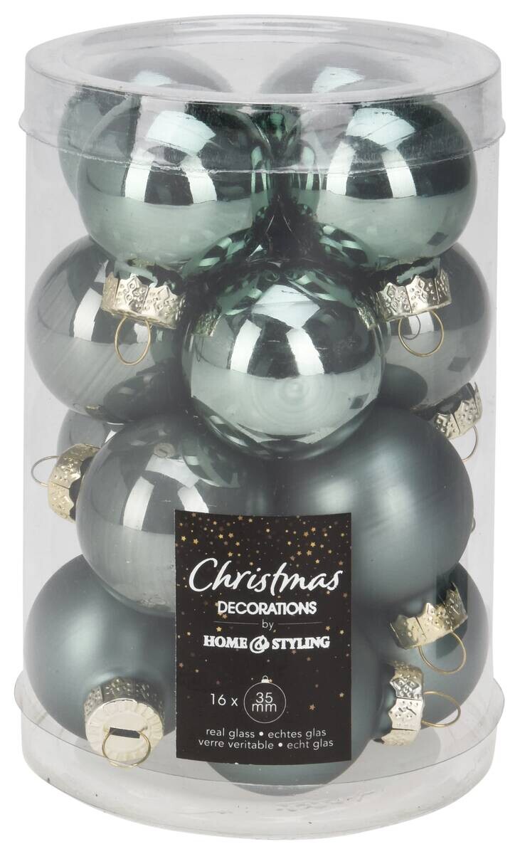 Weihnachtskugel grün D: ca. 3,5 cm