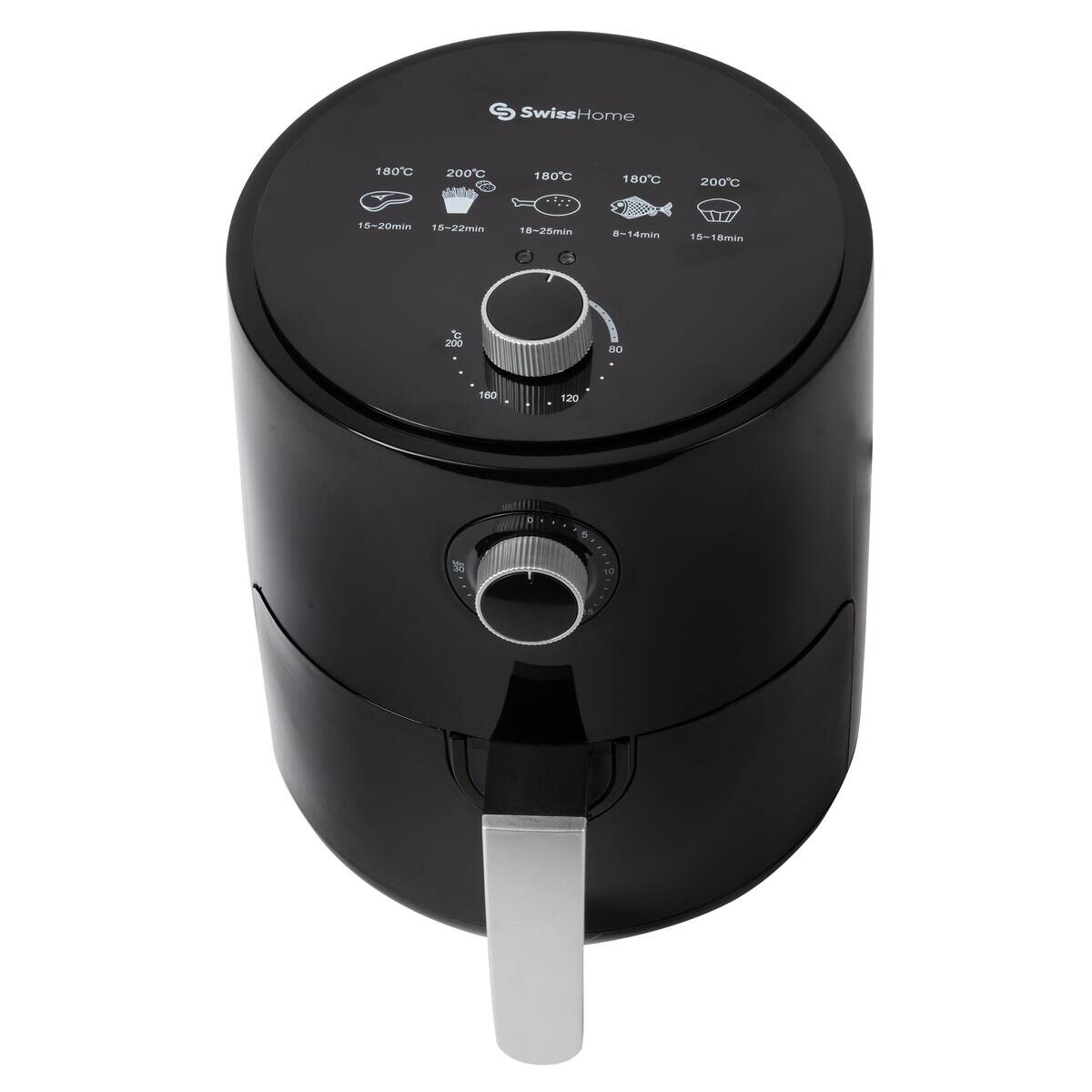 SWISS HOME Heißluftfritteuse SH-6653 schwarz Polypropylen ca. 2,5 l