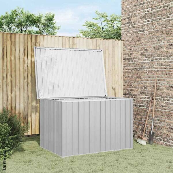 vidaXL Aufbewahrungsbox grau Kunststoff B/H/T/L: ca. 99x93x99x149 cm