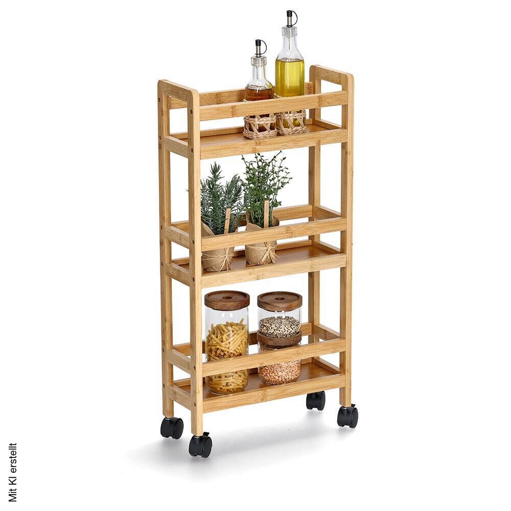 Rollwagen natur Bambus B/H/L: ca. 15x74x36 cm