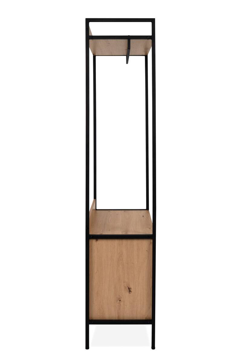 Garderobe Dhaka Eiche Nachbildung schwarz B/H/T: ca. 64x190x40 cm