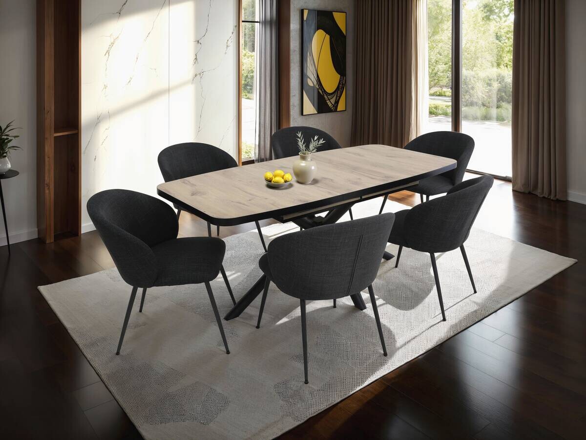 Esstisch Tokio schwarz B/H/T: ca. 180x76x90 cm